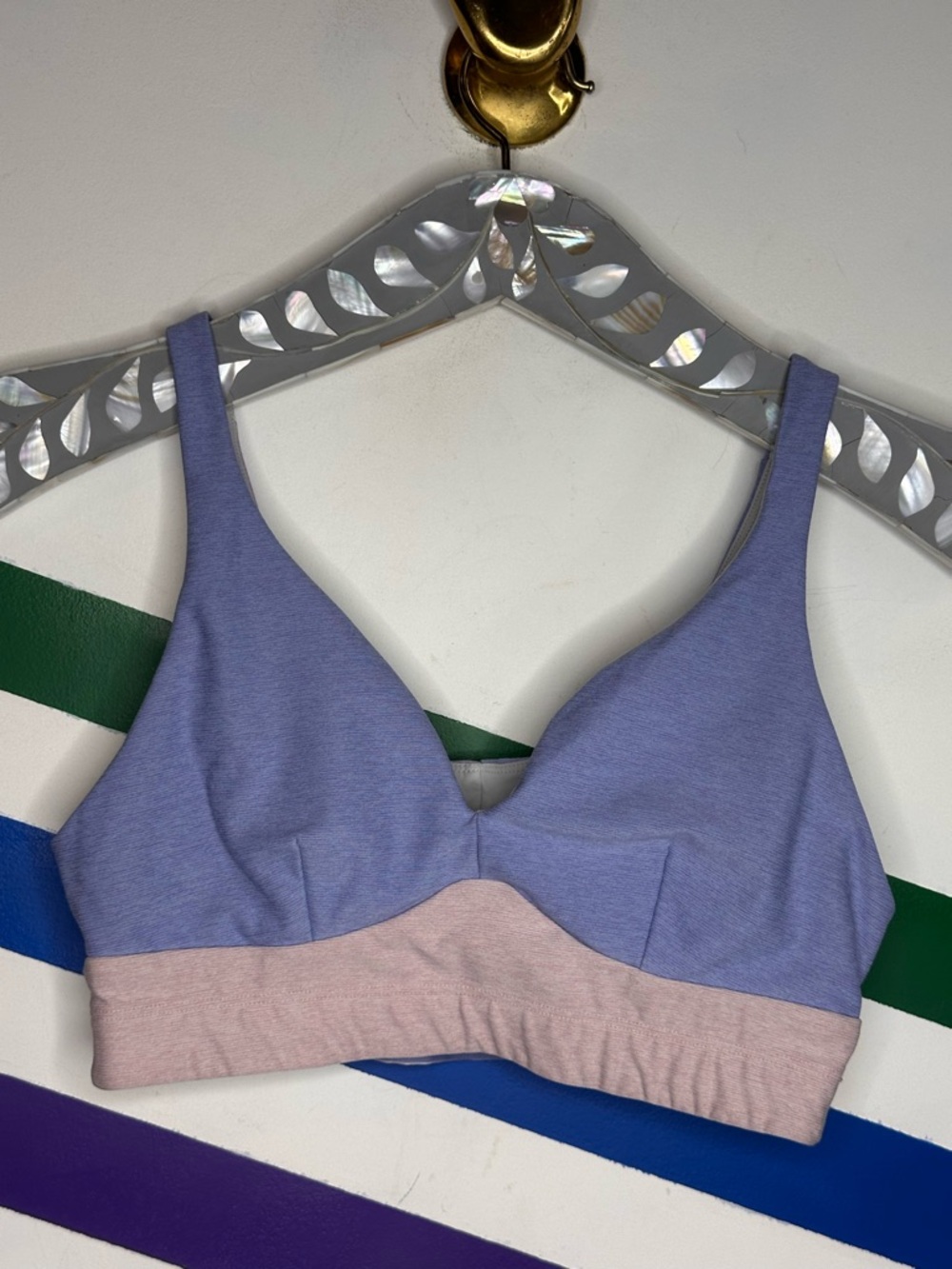 Outdoor Voices colorblock sports bra size small